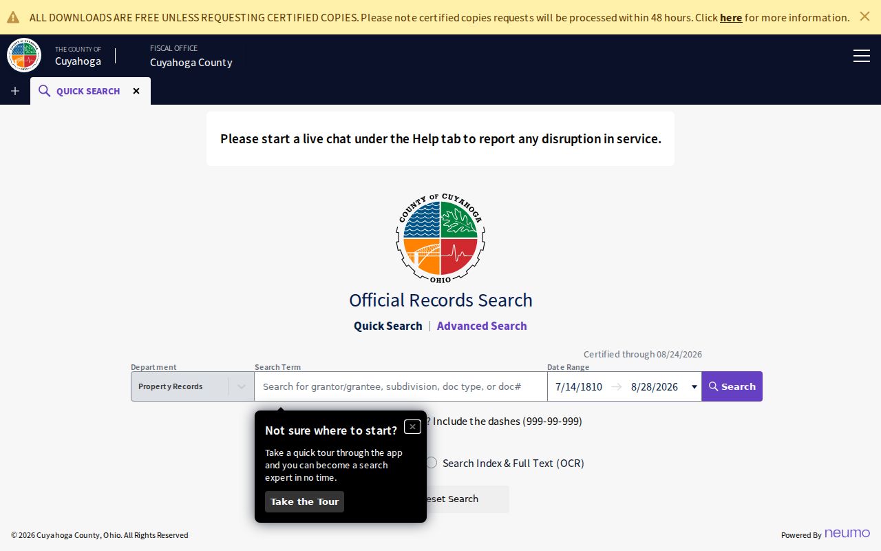 Westlake residents directory Cuyahoga recorded documents quick search