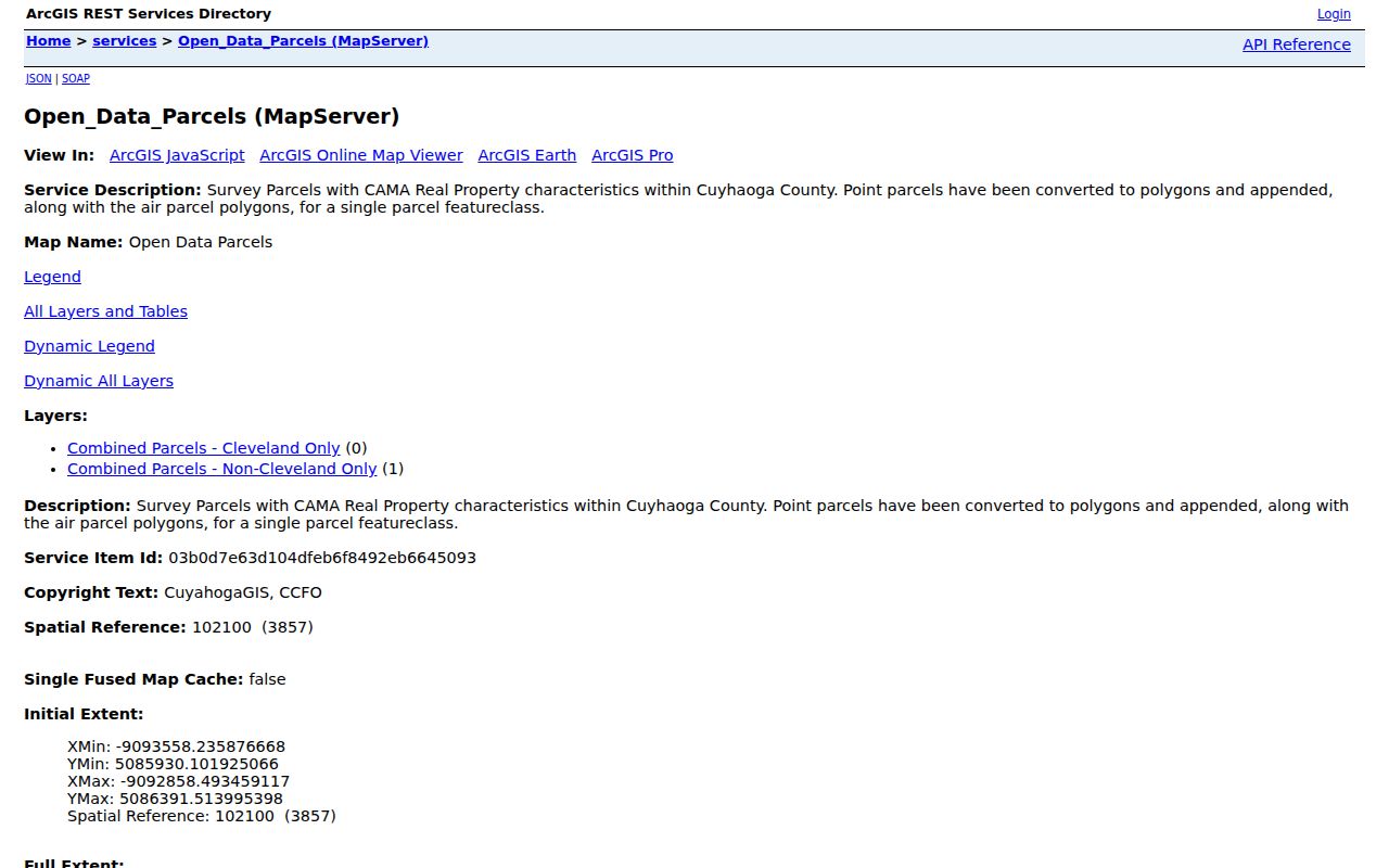 Westlake ZIP code directory Cuyahoga parcel GIS service